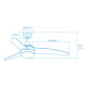 Ventilador de Techo con Luz EDM Egeo 60 W Cromado