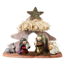 Belén de Navidad Decoris Claro (15 x 8 x 13 cm) (6 Piezas)