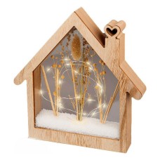 Decoration Wood LED Light Small house (4,3 x 26 x 27 cm)