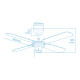 Ceiling Fan EDM 33802 Báltico White 50 W ø 102 cm