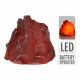 Figura Decorativa Luz LED Piedra volcánica 12 x 11 cm