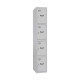 Taquilla Simon Rack Metal Gris claro 4 compartimentos (180 x 30 x 50 cm)