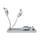 Stainless Steel Ham Stand (support for whole leg of ham) 3 Claveles Revolving head (39 x 50 x 16,5 cm)
