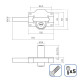 Cerrojo de seguridad EDM 85192 Negro Níquel 83 x 170 mm Ø26 mm