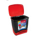 Cubo de basura Vileda ECO-LOGIC Polipropileno 39 L Negro Rojo Rojo/Negro