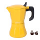 Cafetera Italiana Oroley Petra Mostaza Aluminio 6 Tazas