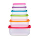 Set de 6 Fiambreras 5five Simply Smart Polipropileno 300 ml 225 ml 175 ml 12,5 ml 0,3 g 245 ml Multicolor Rectangular