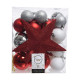 Bolas de Navidad Decoris 33 Piezas Rojo/Blanco