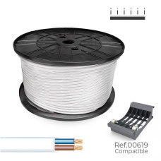 Cable Eléctrico Manguera Sediles Blanco 2 x 1,5 mm 200 m h05vvh2-f