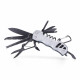 Navaja multiusos EDM 08557 K2 Plateado Mosquetón