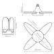 Bombilla LED EDM 98907 Leaf 30 W 200 W E27 3000 lm 35 x 11,2 cm Multidireccional (6500 K)