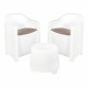 Table Set with 2 Armchairs IPAE Progarden Luna sluc06bg White Garden (3 Pieces)