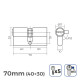 Cilindro EDM 85188 Dorado Latón 150 ml