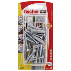 Tacos y tornillos Fischer Tacos y tornillos 15 Unidades (6 x 30 mm)