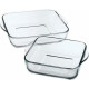 Set de Fuentes para Horno Pasabahce 1690037 Transparente Cristal 1 L (2 Piezas)