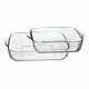 Set de Fuentes para Horno Pasabahce 1690037 Transparente Cristal 1 L (2 Piezas)