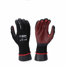 Guantes de Trabajo EDM Negro Licra Nitrilo Metal Industriales