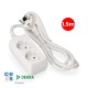 2-socket plugboard without power switch EDM 41015 Schuko (1,5 m)