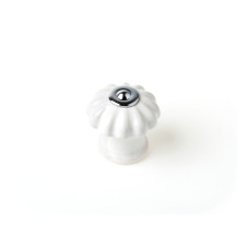 Pomo Rei e524 Blanco Metal Ø 28 x 27 mm 4 Piezas