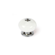 Pomo Rei e517 Blanco Metal Ø 40 x 36 mm 4 Piezas