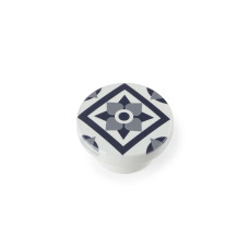 Pomo Rei e244 Gris Madera de haya Ø 40 x 22 mm 4 Piezas