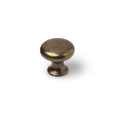 Pomo Rei 760 Dorado Metal Desgastado Ø 25 x 24 mm 4 Piezas
