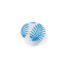 Pomo Rei e295 Azul Madera de haya Ø 40 x 22 mm (2 Unidades)