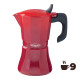 Cafetera Italiana Oroley Petra Rojo Aluminio 9 Tazas