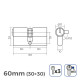 Cilindro EDM 85177 r13 Níquel Leva Corta Europeo