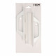 Asas EDM 85459 6804 Blanco Aluminio Recta 200 x 25 mm (2 Unidades)