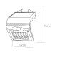Aplique de Pared EDM 31847 Negro 2 W 220 lm Sensor de Movimiento Solar (6500 K)