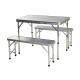 Conjunto de Mesa con 2 Sillas Redcliffs 90 x 60 x 70 cm Gris (3 Piezas)