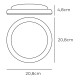 Wall Light EDM 32447 White Plastic F 18 W 120 W 1820 Lm Movement Sensor Light sensor Circular (6400 K)