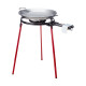 Quemador para Paella Vaello Negro Acero Pulido Ø 40 cm Trípode Quemador