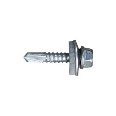 Caja de tornillos CELO 7301 Zincado Ø 6,3 x 25 mm Con Arandela Hexagonal Broca (200 Unidades)