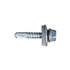 Caja de tornillos CELO 7301 Zincado Ø 6,3 x 50 mm Con Arandela Hexagonal Broca (250 Unidades)