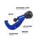 Cortador de tubos Workpro 3-32 mm