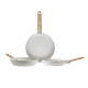 Set de Sartenes San Ignacio Crema Ø 18 x 4 cm Ø 22 x 5 cm Ø 26 x 5 cm 3 Piezas