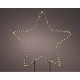 Decoración luminosa Lumineo PVC Estrella de Navidad 38 cm Estaca MicroLED