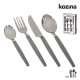 Cubertería Kozina Gris Acero 24 Piezas