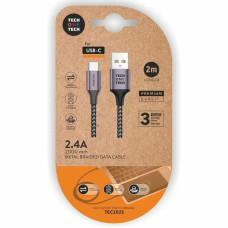 Cable USB A a USB-C Tech One Tech TEC2023 Gris