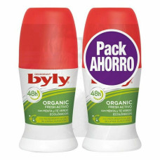 Desodorante Roll-On Byly Organic Extra Fresh Active 50 ml 2 Unidades