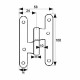 Hinge EDM 85478 PN04 Steel 100 x 58 mm Right