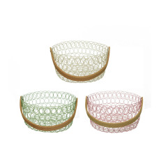 Cesta Decorativa Decoris Metal 20 x 10 cm