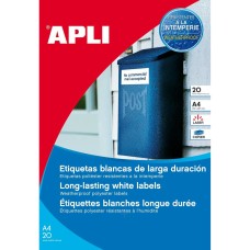 Etiquetas adhesivas Apli Blanco 20 Hojas 99,1 x 67,7 mm