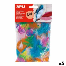 Material para Manualidades Apli Plumas 14 g Multicolor (5 Unidades)