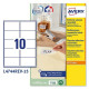 Printer Labels Avery L4744REV 96 x 50,8 mm White 25 Sheets (5 Units)