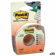 Cinta Adhesiva Post-it 658H Blanco 25,4 mm x 17,7 m (12 Unidades)