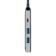 USB Hub Aisens USB-C dock 4 en 1, USB-C a 1xHDMI, 2xUSB, 1xPD, Gris, 15 cm