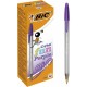 Set of Biros Bic Cristal Fun Purple 1,6 mm (18 Units)